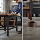 Premium 44mm Brown Rubber Non-Slip Castor Cups - 4 Pack for Floor Protection and Furniture Stability