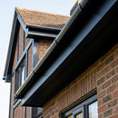 Aluminium Soffit Boards – Plain or Vented with Exterior Coating — RAL 9005 / 490mm Wide | Unvented (in use)