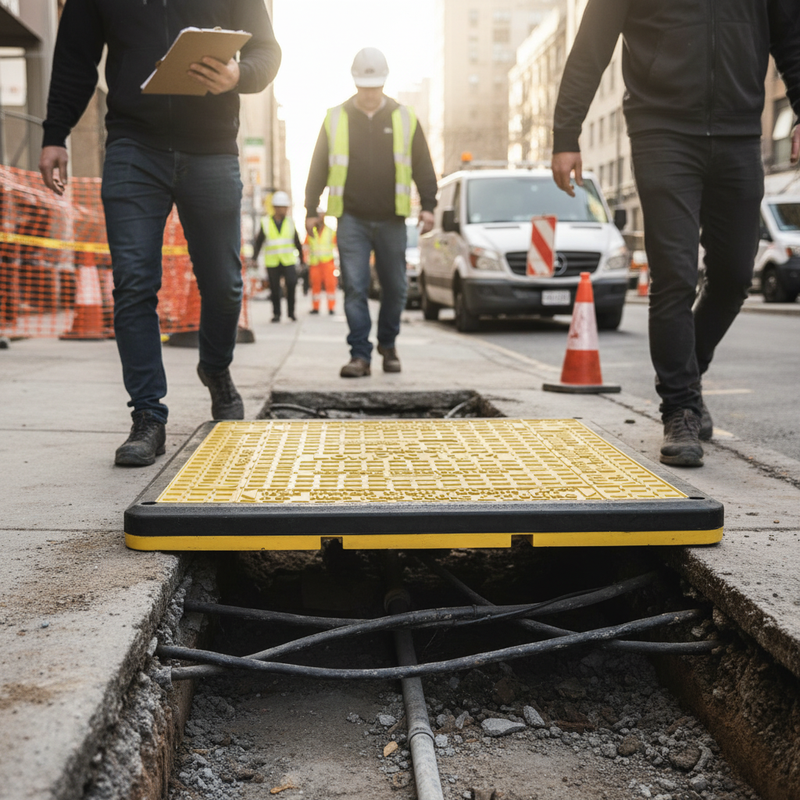 Dark Slate Gray Premium 11/11 Trench Cover Footway Board for Pedestrians and Vehicles