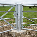Galvanised Round Slam Post 4½" for 53" Fencing
