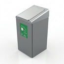 Galvanised Steel Food Waste Bin – 112 Litre with Rod Hinge Door (view 2)