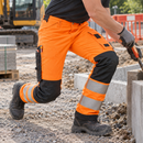 Hi-Vis Class 2 Slim Fit Stretch Work Trousers - Multiple Colours