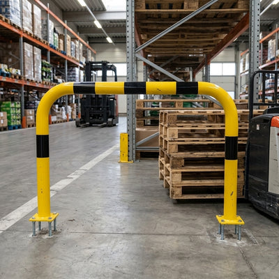 1200 x 2000mm Steel Collision Protection Guard – Yellow/Black