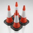 50cm Two-Part Traffic Cone with Reflective Sleeve, Sand-Weighted (Pack of 5) (view 2)