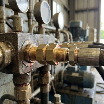 3/8" BSP Male Brass Swivel 220 Bar 30 Lpm