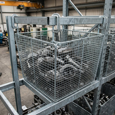 Extra Large Square Wire Basket – 630 Litre Galvanised Steel