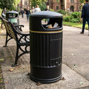 70 Litre compact litter bin with dual aperture