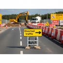 Dim Gray Rotating Arrow Quick-Fit Sign Face for Traffic Management