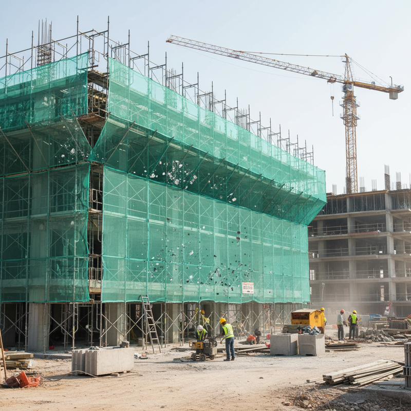 Light Gray Premium Debris Netting for Fencing - 2m x 50m High Visibility