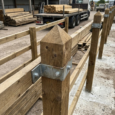 7ft 6in Treated Larch Square Post