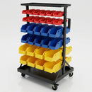 Mobile Parts Bin Trolley with 60 or 90 Polypropylene Bins (view 2)