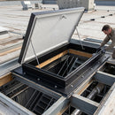 Manual Rectangular Access Hatch 150mm Vertical Upstand