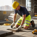 Dim Gray Professional Hi-Vis Shorts in Saturn Yellow - Heavy Duty Safety Wear