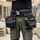 Craftsmen Tool Belt with Reinforced Pouches - Black