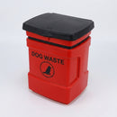 40 litre dog waste bin with post and lid (view 2)