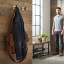 Premium 5 Pack Square Plate Coat Hooks - Modern Minimalist Design for Home Organization