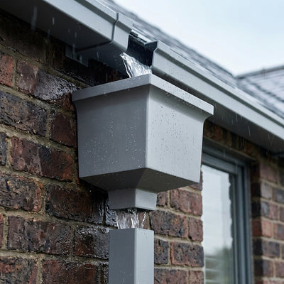 Cast Aluminium Hopper Head 255×175mm for 72×72mm Downpipe
