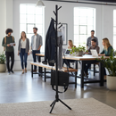 Premium Wooden Tri Leg Coat Stand with Triangular Base - Modern and Elegant Storage Solution