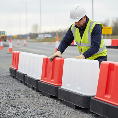 1 Metre Heavy Duty Self-Weighted Traffic Separator for Road Safety
