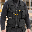 Multi-Pocket Tool Vest with Mesh Ventilation - Black