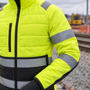 Hi-Vis Light Insulated Work Jacket with Stretch - Class 2 Yellow/Black (view 2)