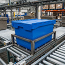 Heavy-duty Polypropylene Stackable Container 58L with Integrated Lid