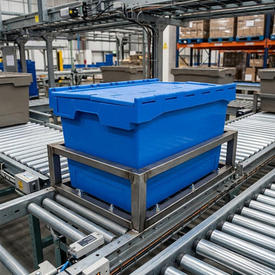 Heavy-duty Polypropylene Stackable Container 58L with Integrated Lid