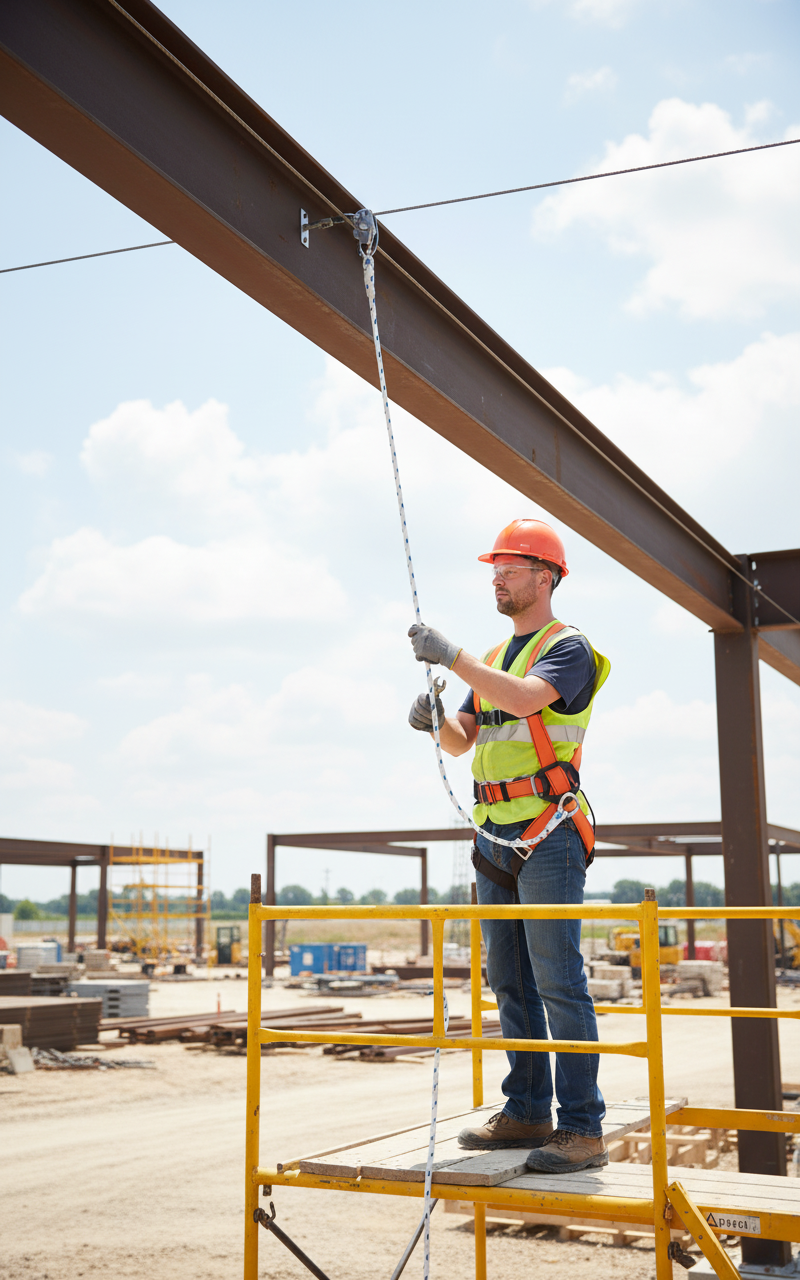 Lavender Professional Work Platform Restraint Kit with Fall Arrester