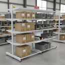 Light Slate Gray Premium White Gondola 'L' Leg for Versatile Display Systems