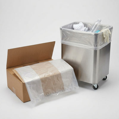 Medium-duty clear bin liners, box of 200