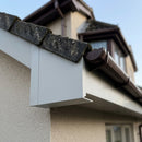 L Return Fascia Board Angle Covers – Aluminium Corner Fascia — RAL 7035 / 135 Deg Internal Angle (in use)