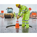 Gray Premium Hi-Vis Waterproof Traffic Trousers - Heavy Duty Saturn Yellow