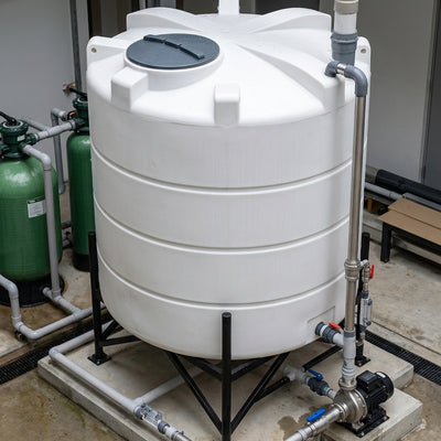5200L Conical Storage Tank, 15° Drainage Angle, UV Polyethylene