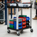 2 Shelf Service Trolley 560mm Shelf Spacing 100–150kg