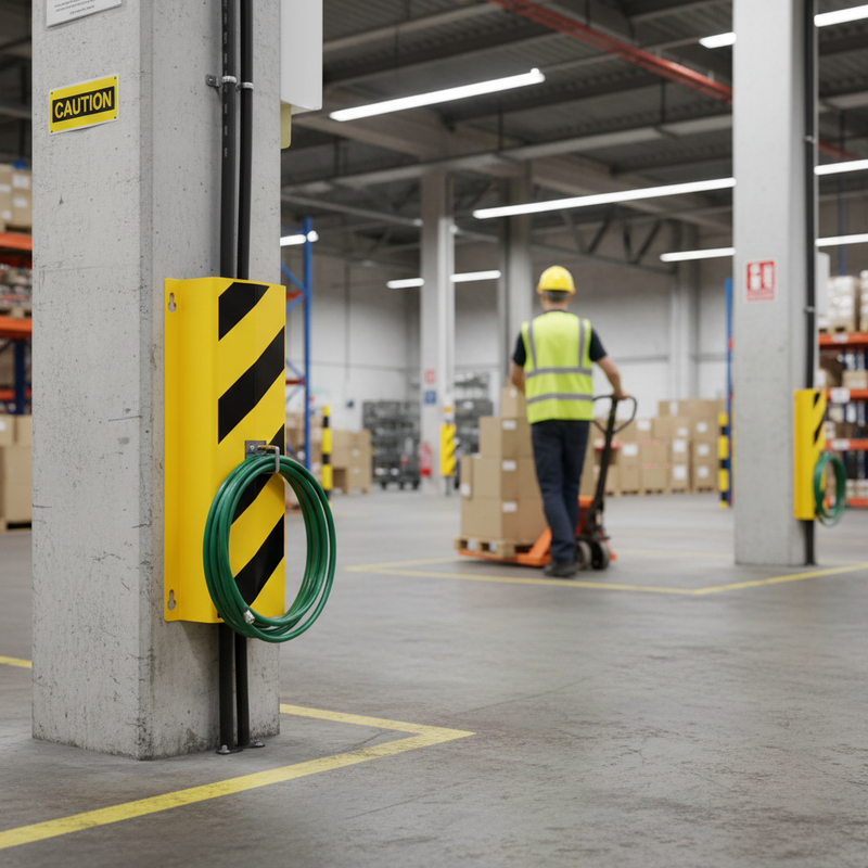 Dark Gray Heavy Duty Wall Mounted Cable and Hose Protector for Indoor Use