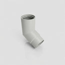 76mm Diameter Flush Joint Aluminium Downpipe Bends — RAL 7035 / 112.5 Deg