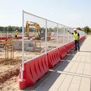 Light Gray Heavy Duty Water-Filled Safety Barrier Fence Panel for Construction Sites