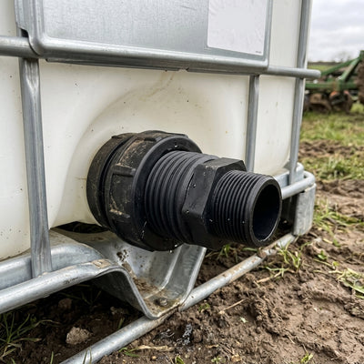 S60x6 Male to 2" BSP Male IBC Adapter, 60mm Thread