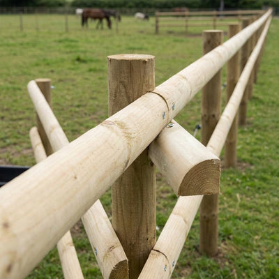 Treated Softwood Halfround Rails 3.