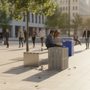 Dim Gray Premium Steel Litter Bin for High Traffic Areas - 45L, 75L, 90L