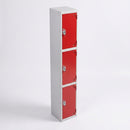 Three-door galvanised steel splash locker, 300–450mm depth (view 2)