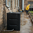 Dark Slate Gray Tall Rectangular 750 Litre Baffled Water Storage Tank - Industrial Grade