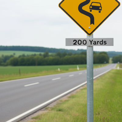 200 Yards Heavy Duty Supplementary Plate for Traffic Signs