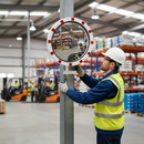 Dark Gray Premium Stainless Steel Traffic Mirror - Circular 600mm