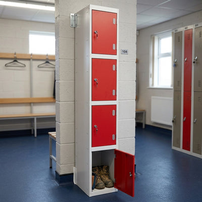 Four-Door Laminate Locker with Cam Lock – 300mm or 450mm Depth
