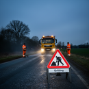 Dark Slate Gray Premium Gritting Supplementary Plate 750mm Q-Sign for Safety