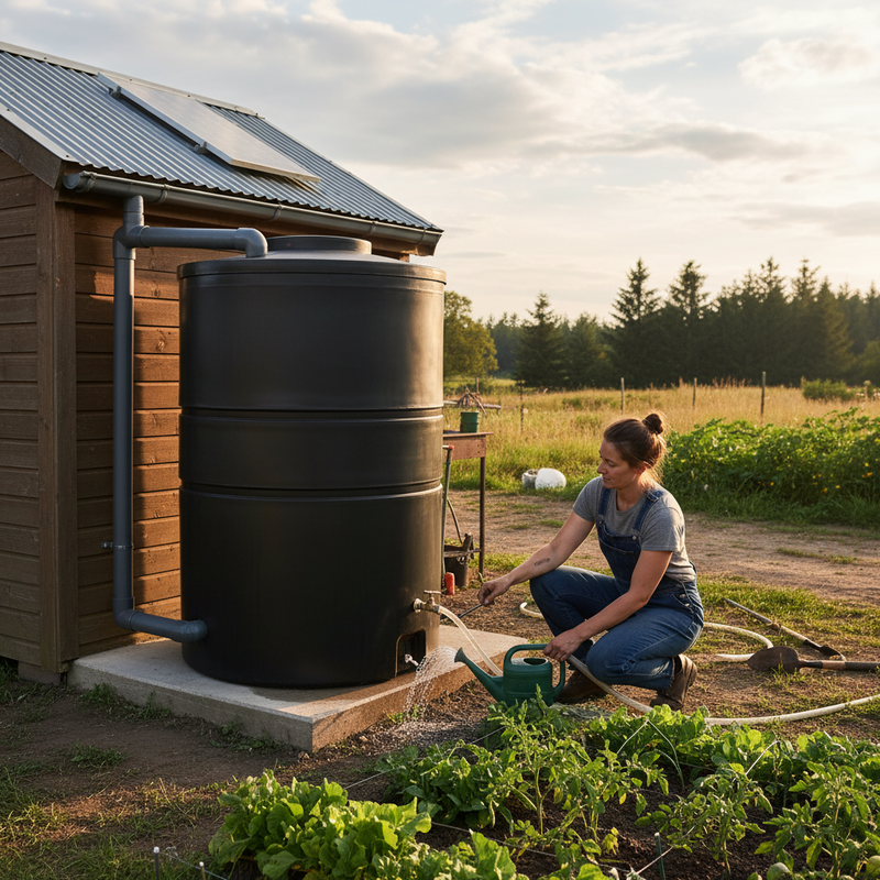 Light Gray Premium 3000 Litre Tall Access Water Tank - Ideal for Domestic and Commercial Use