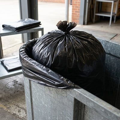 1100 Litre Black Wheeled Bin Liner, 180 Gauge – Box of 50