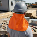 Safety Helmet Neck Protector - High Visibility Orange