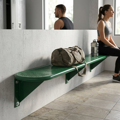 1800mm Wall Mounted Steel Bench Seat